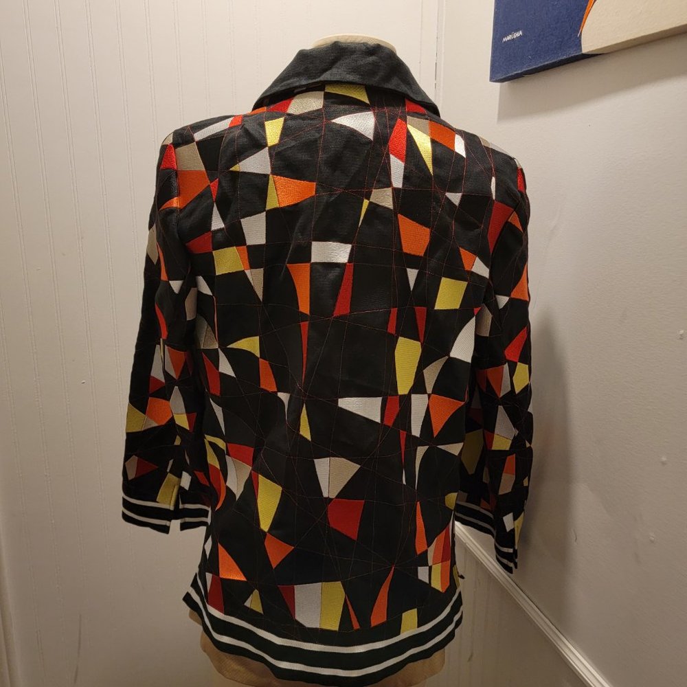 Linen With Rayon Multi Color Jacket By Linda Alla… - image 3